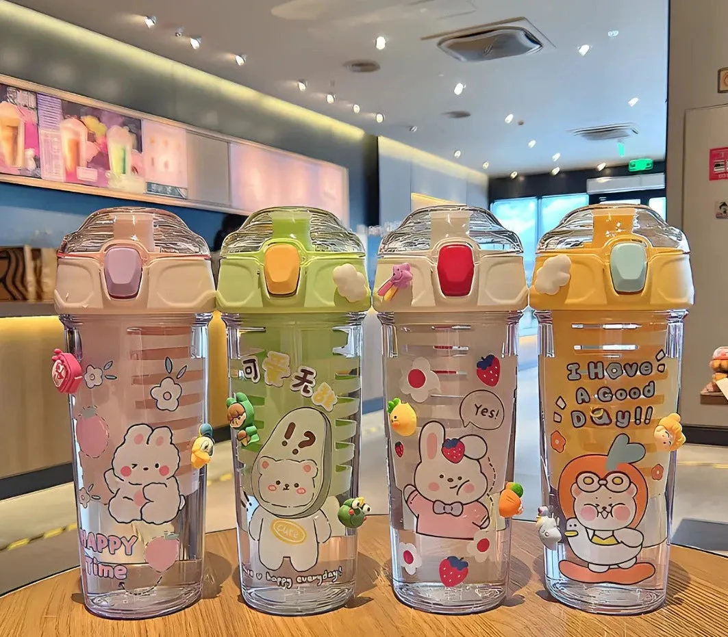 520ml Cute Cartoon Design Water Bottle for Kids