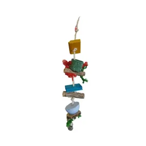 Akwa Carnival Wood & Rope Parrot Bird Toy