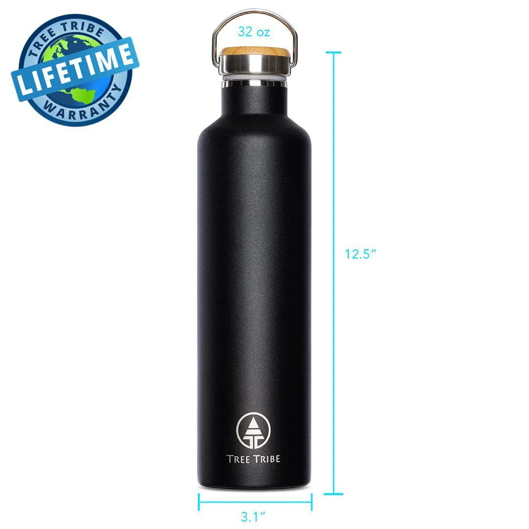 Black 1 Liter Water Bottle (34 oz)