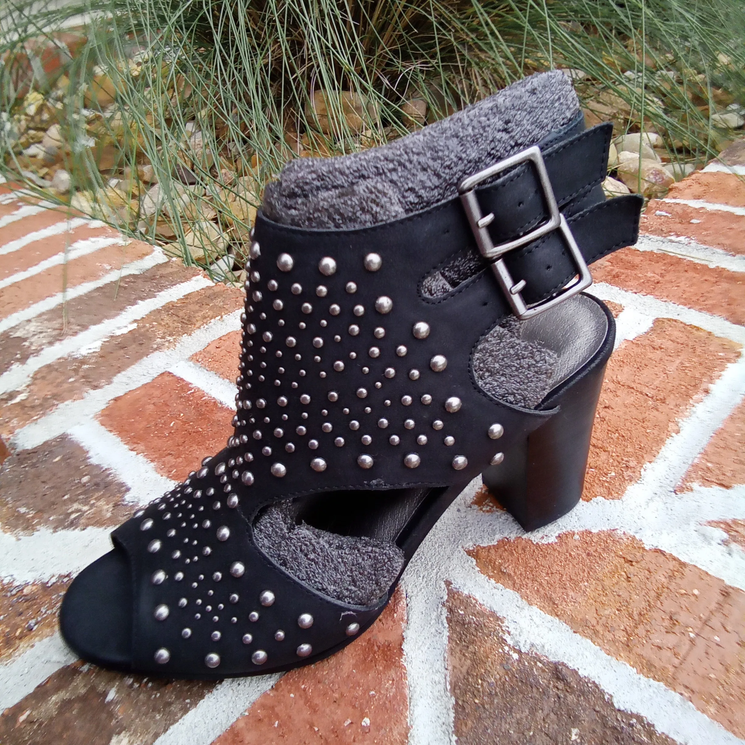 Black Studded Dress Sandals | Very Volatile Anamaria