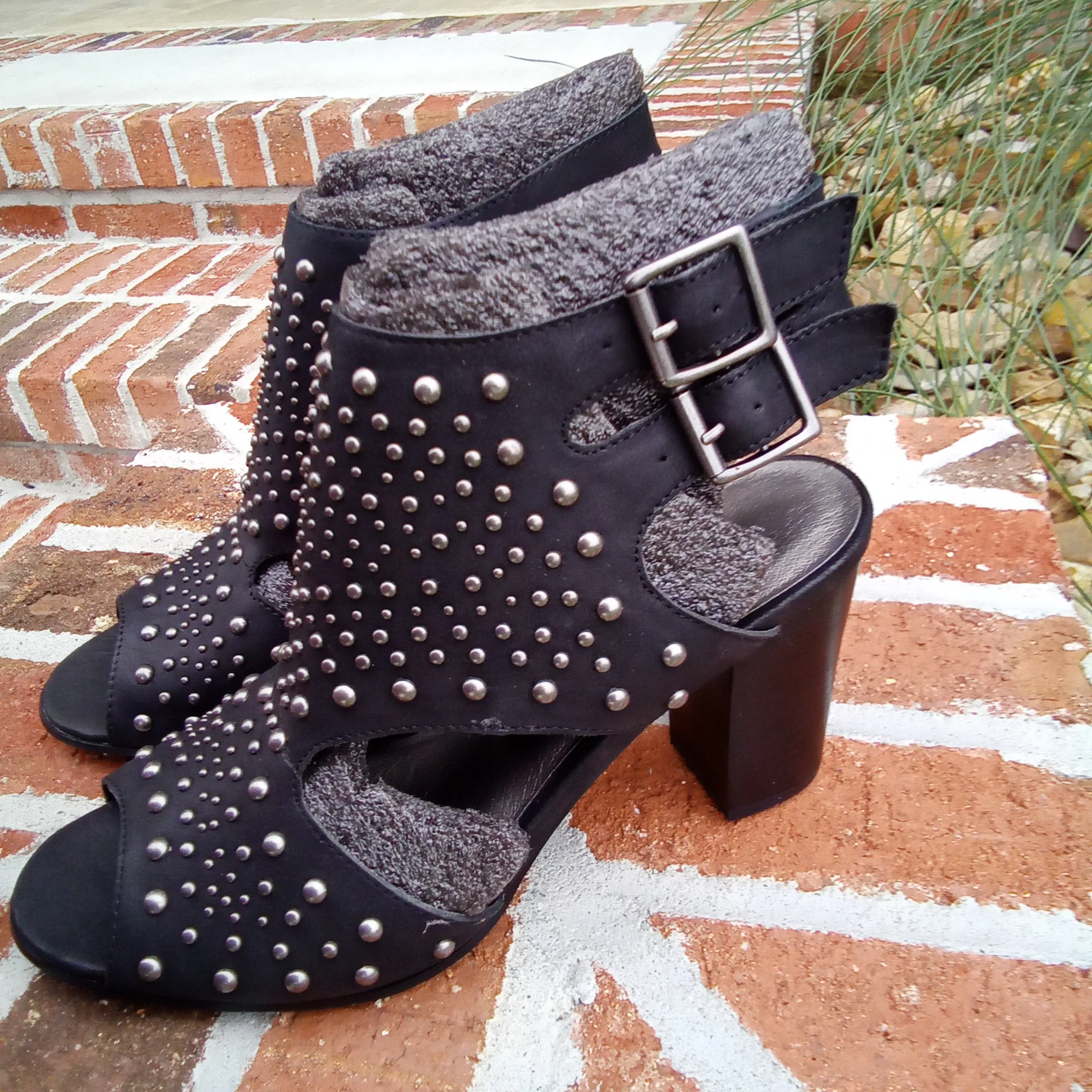 Black Studded Dress Sandals | Very Volatile Anamaria