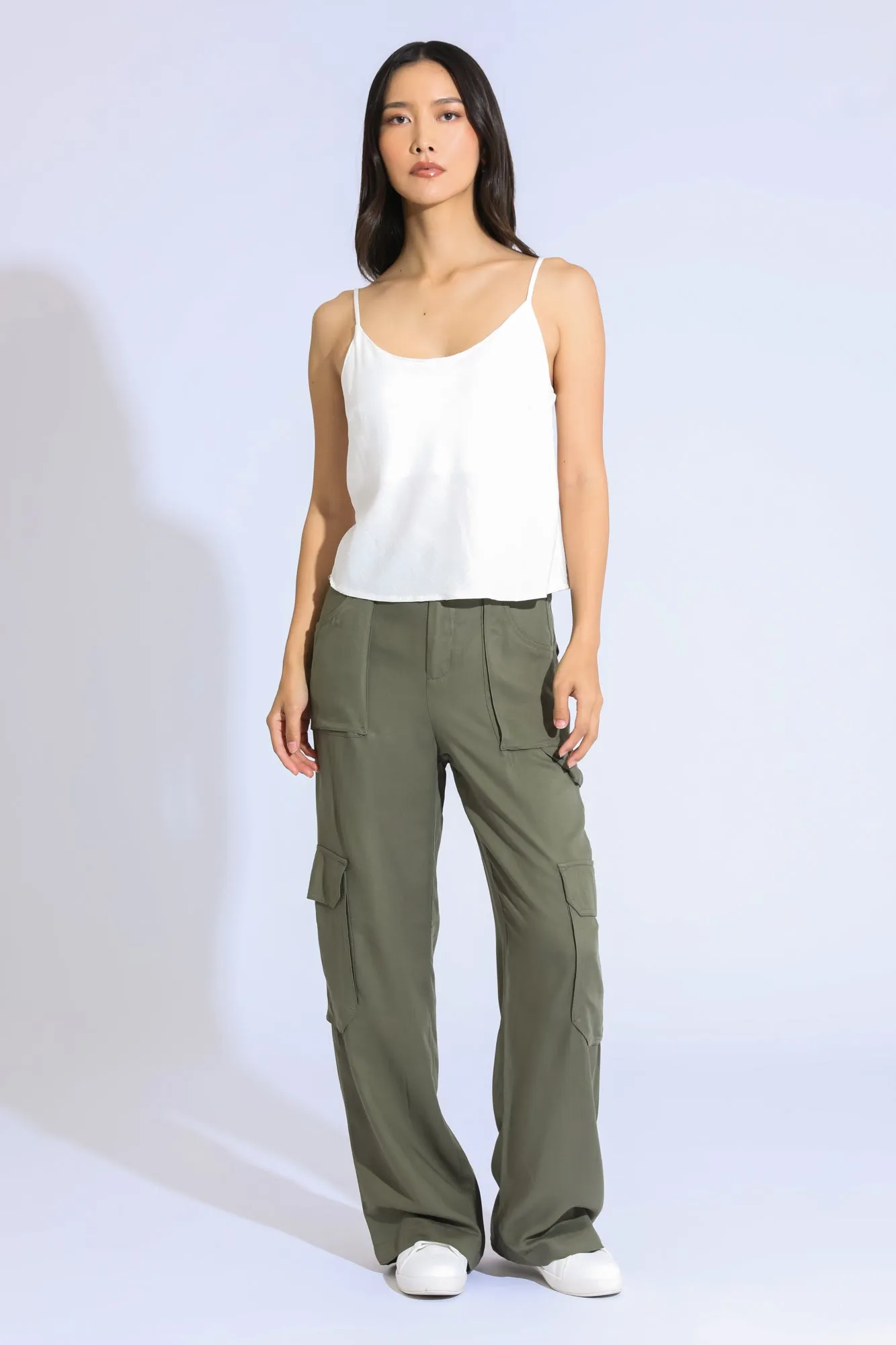 CARPENTER WIDE LEG PANT - OLIVE