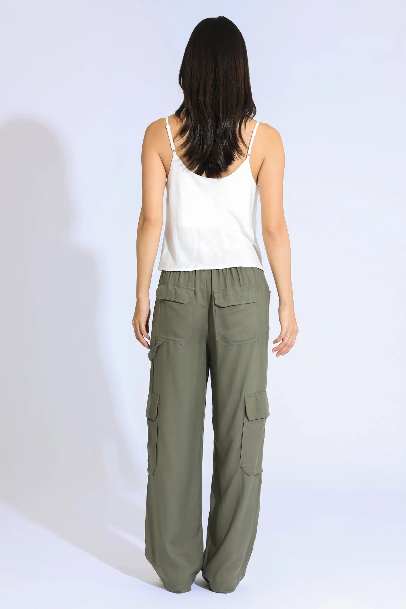 CARPENTER WIDE LEG PANT - OLIVE