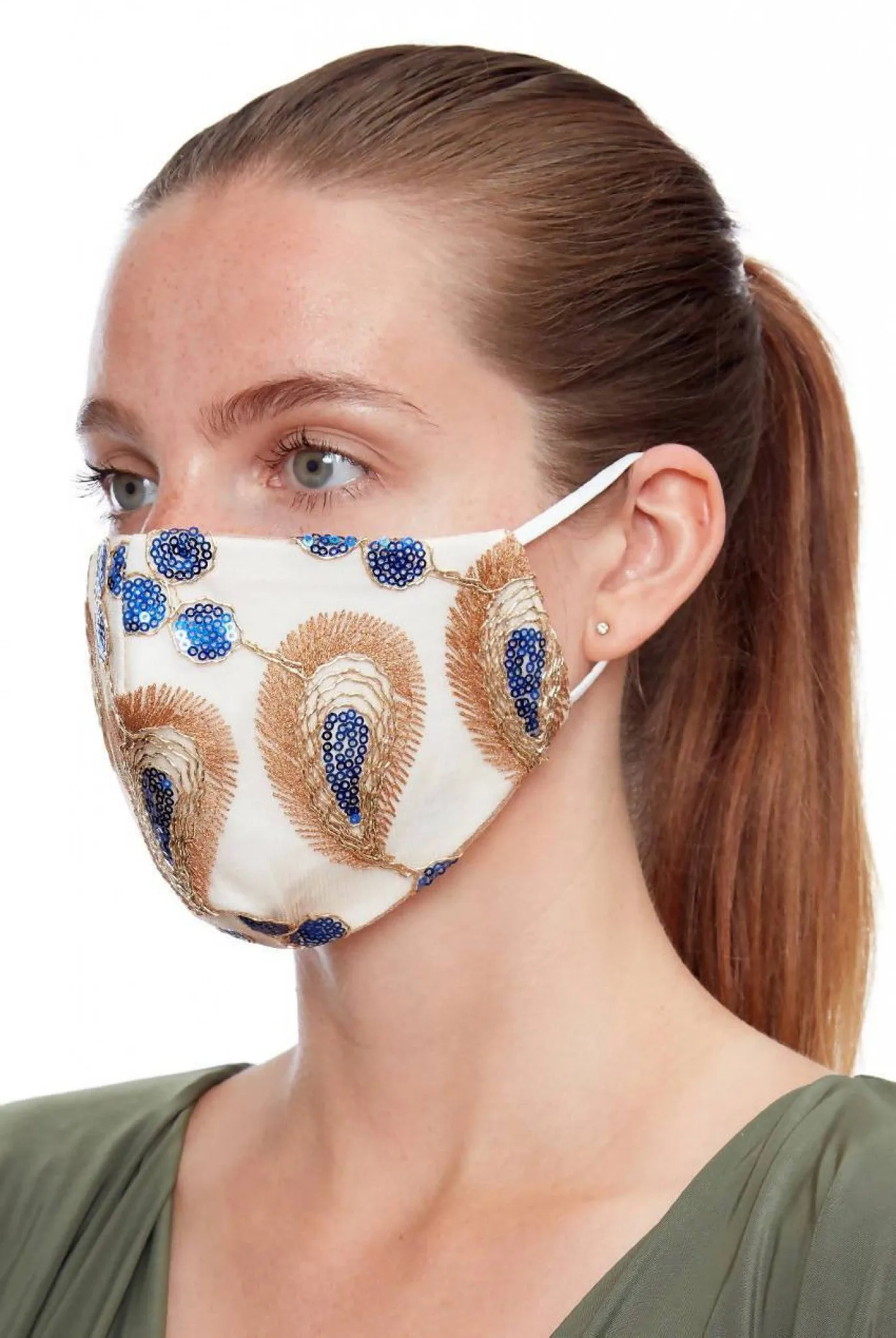 City Goddess Fabric Face Mask - Sequin Embellished