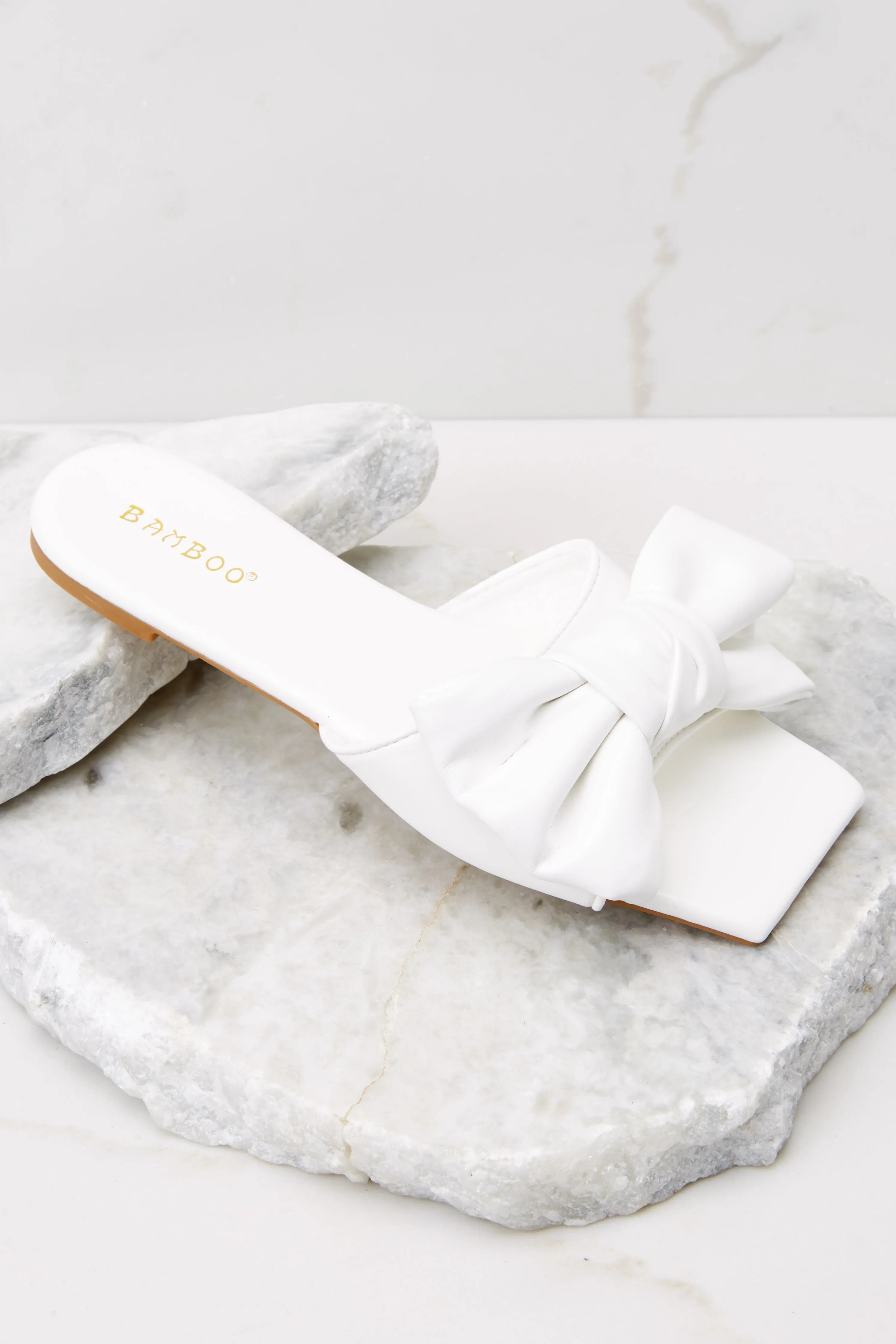 Cupid's Bow White Sandals