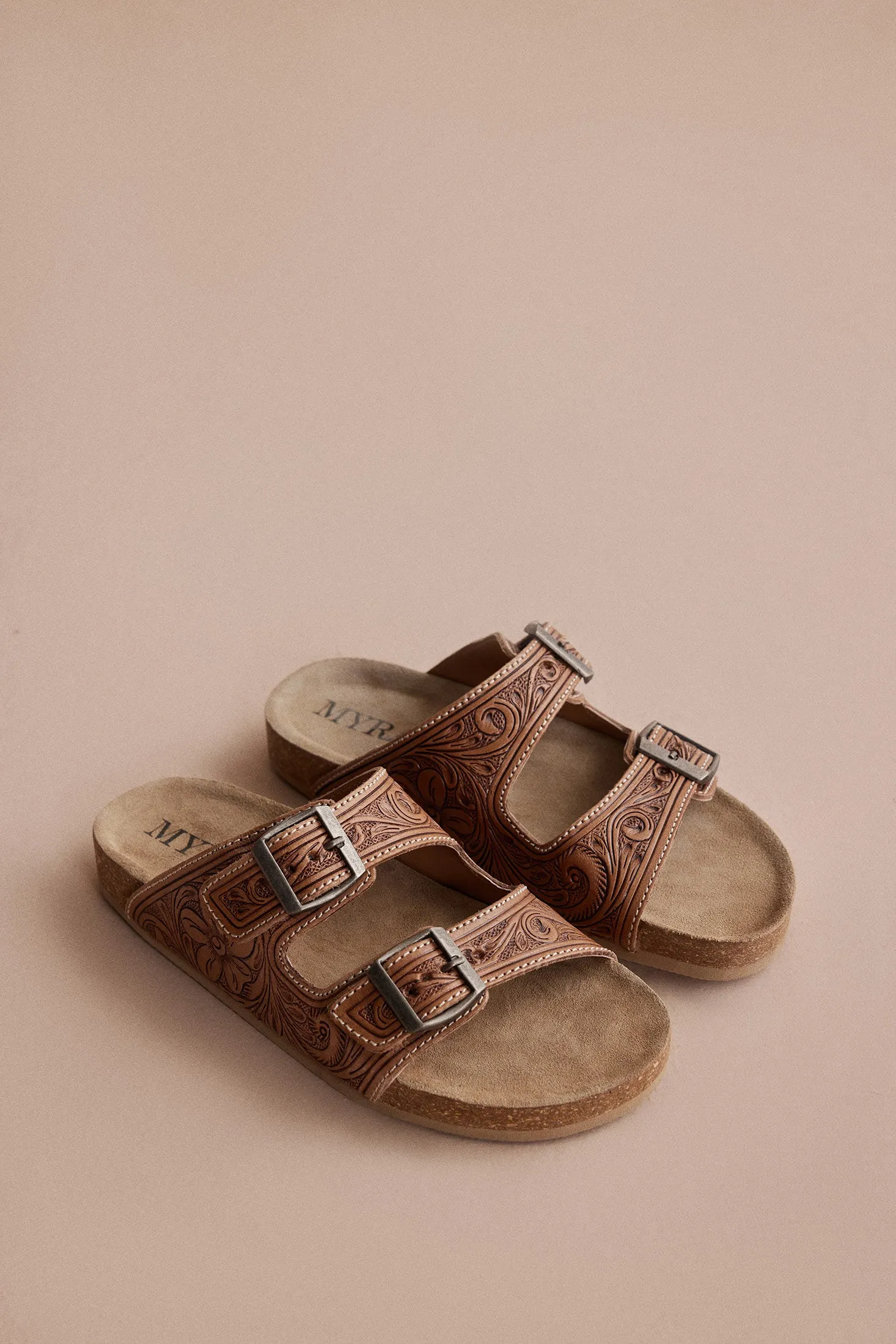 Darla Trail Hand-Tooled Sandals