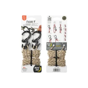 Figure 9 Carabiner Rope Tightener - Small - 2 Pack with Rope