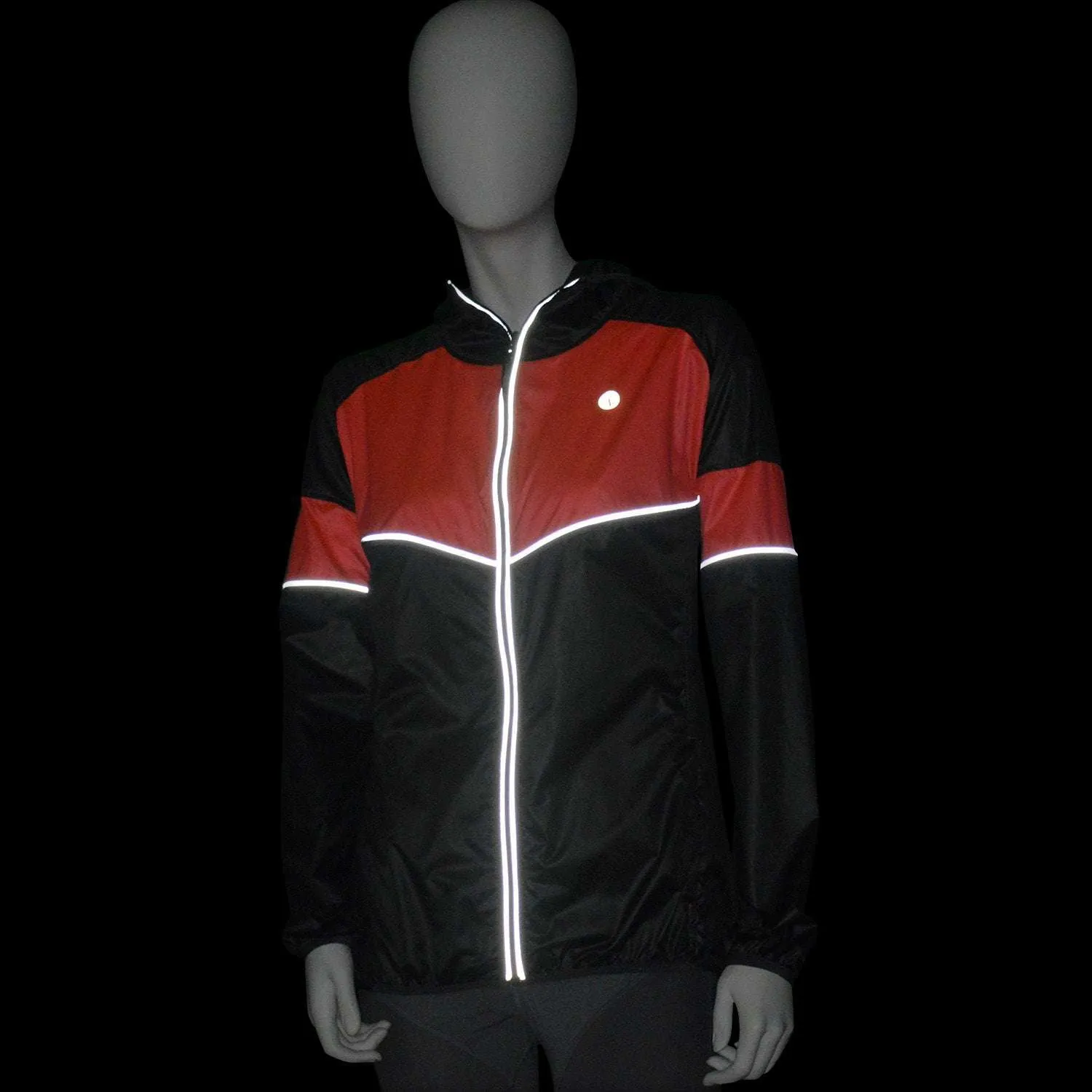 FINAL SALE: Venture Packable Women's Reflective Jacket in Graphite / Coral Glo