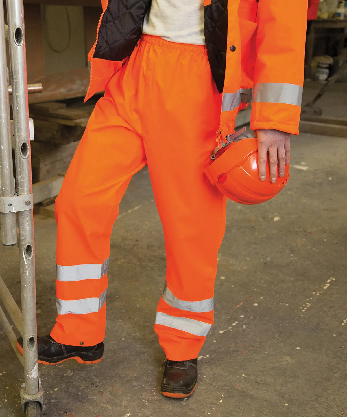 Fluorescent Orange - Safety high-viz trousers