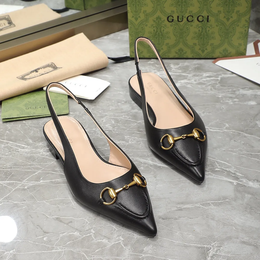 GG  Flat Sandals black