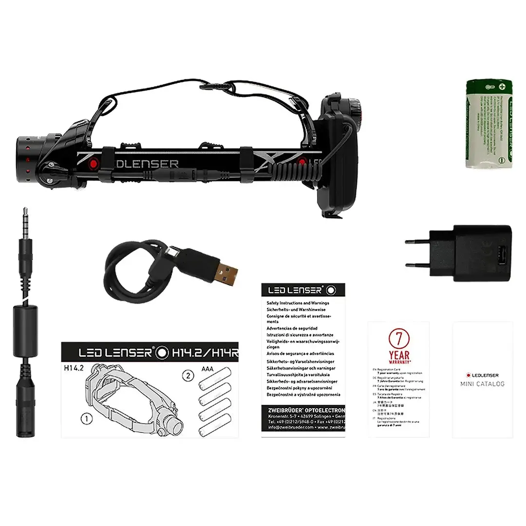 H14R.2 Rechargeable Head Torch by LED Lenser