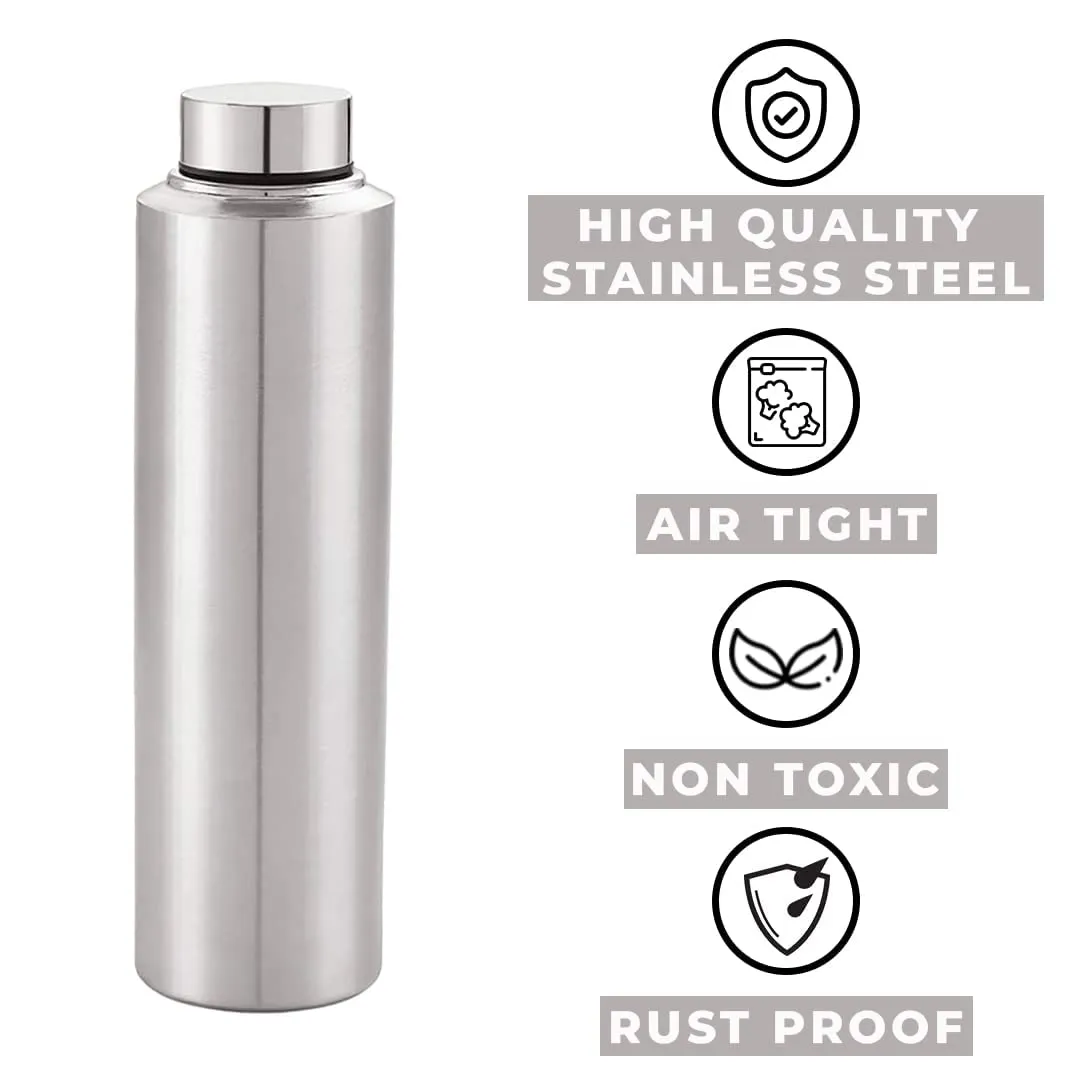 Kuber Industries Stainless Steel Water Bottle, Set of 4, 1000 ml Each