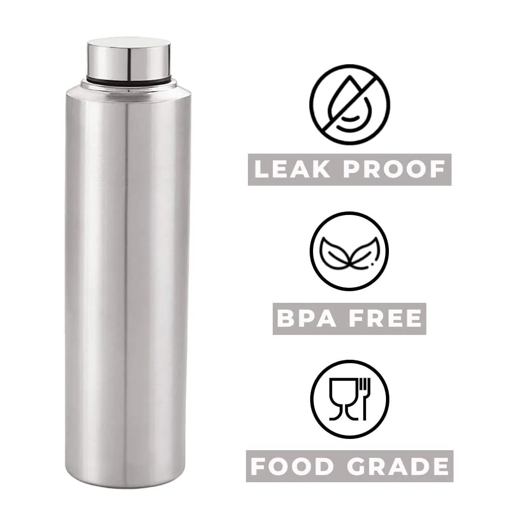 Kuber Industries Stainless Steel Water Bottle, Set of 4, 1000 ml Each