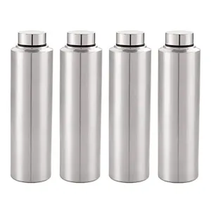 Kuber Industries Stainless Steel Water Bottle, Set of 4, 1000 ml Each