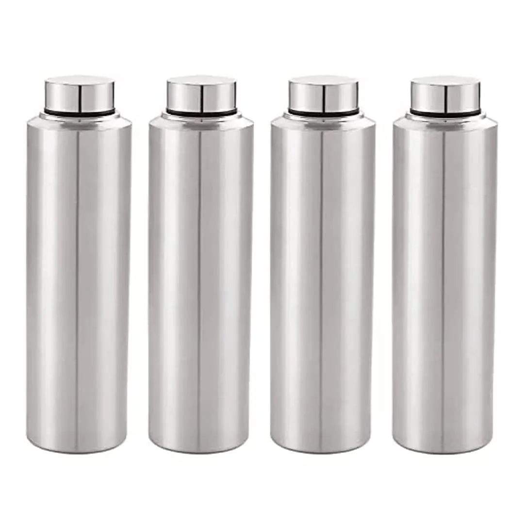 Kuber Industries Stainless Steel Water Bottle, Set of 4, 1000 ml Each