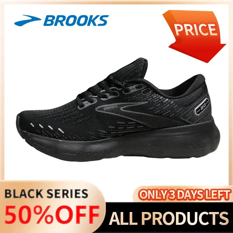 [Limited time sale] Brooks black sports shoes, outdoor jogging shoes, off-road climbing, breathable shock-absorbing casual shoes