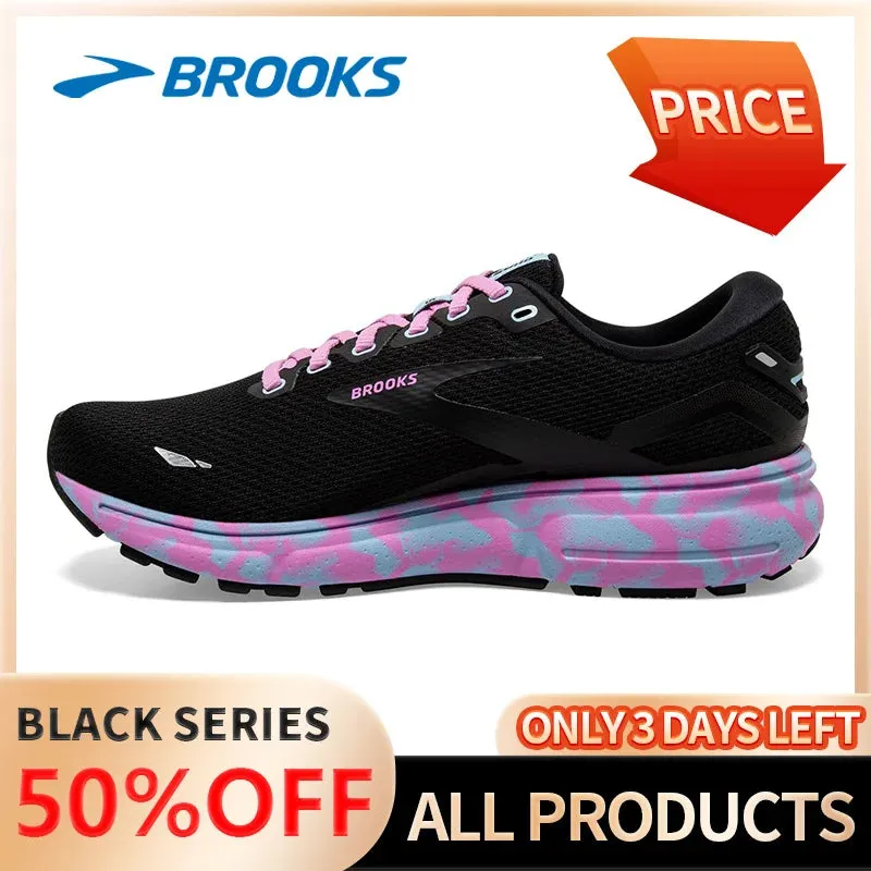 [Limited time sale] Brooks black sports shoes, outdoor jogging shoes, off-road climbing, breathable shock-absorbing casual shoes