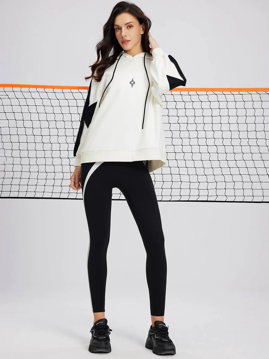 Loose-Fit Hooded Sports Sweatshirt