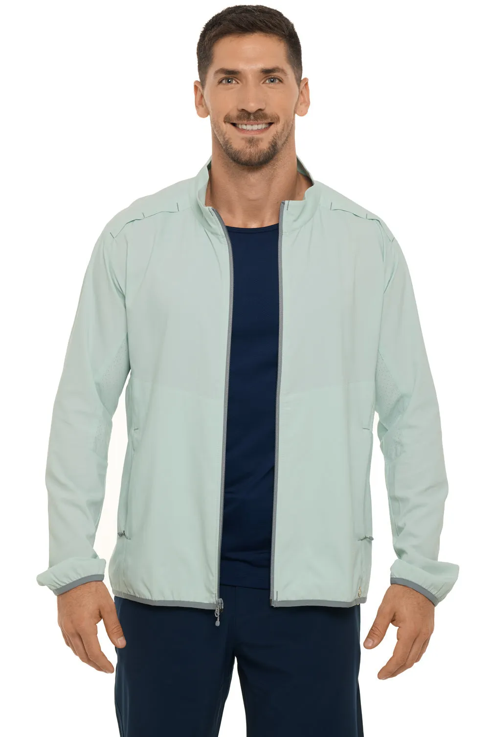 Men's Arcadian Packable Sunblock Jacket | Misty Aqua