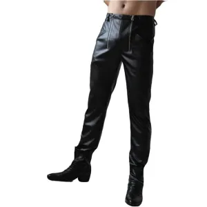 Mens Skinny Leather Pants