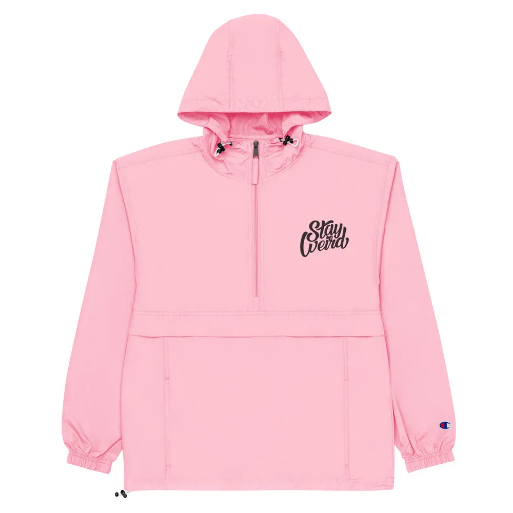 Stay Weird Windbreaker Jacket | Pink