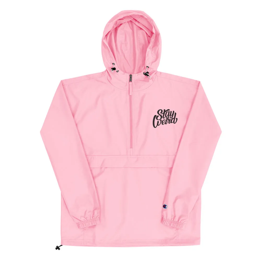 Stay Weird Windbreaker Jacket | Pink