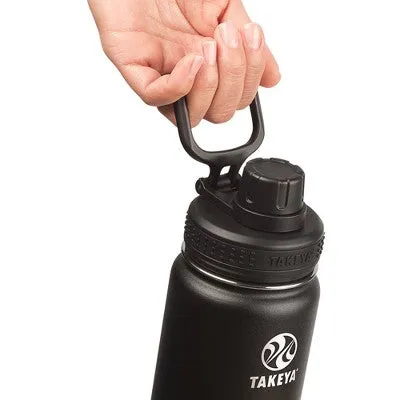 Takeya 22oz Actives Insulated Stainless Steel Water Bottle with Spout Lid - Onyx