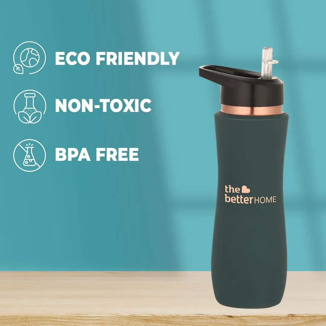 The Better Home Copper Water Bottle | 100% Pure Copper Bottle with Sipper | BPA Free & Non Toxic Water Bottle with Anti Oxidant Properties | Sipper Bottle For Adults & Kids (Pack of 50)