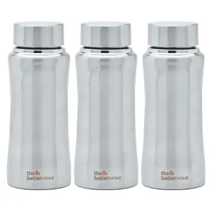 The Better Home Stainless Steel Water Bottle 500ml | Rust Proof, Light Weight & Durable 500ml Water Bottle… (Pack of 3)