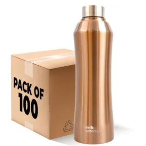 The Better Home Steel Water Bottle (100Pcs-1 Litre) Water Bottle For Kids School | Water Bottle For Home | Leak- Proof BPA Free | Gym Water Bottle | Water Bottle For Office | Aesthetic Water Bottle