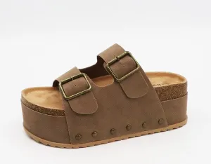 Thick Bottom Clog Sole Buckle Sandals