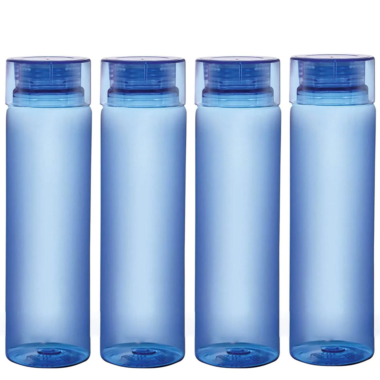 Urbane Home BPA Free Plastic Water Bottles | Breakproof, Leakproof, Food Grade PET Bottles | Water Bottle for Kids & Adults | Plastic Bottle Set of 4 |Blue