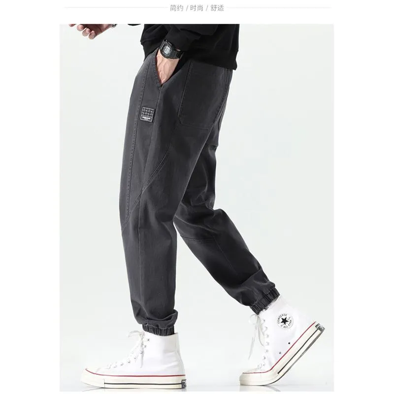 Versatile Tapered Sports Elasticity Elastic Waist Casual Loose Fit Pants