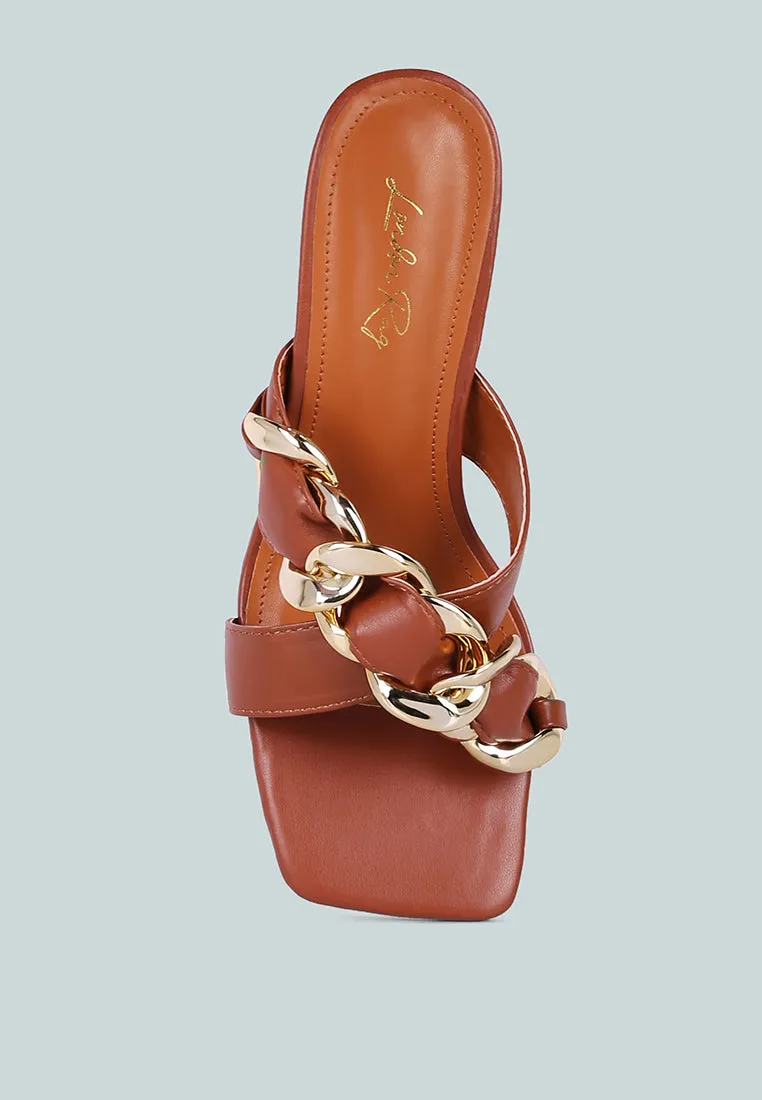 Wandy Link Chain Embellished Sandals