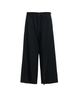 WASHER FINISHED WOOL GABARDINE LAYERED PANTS