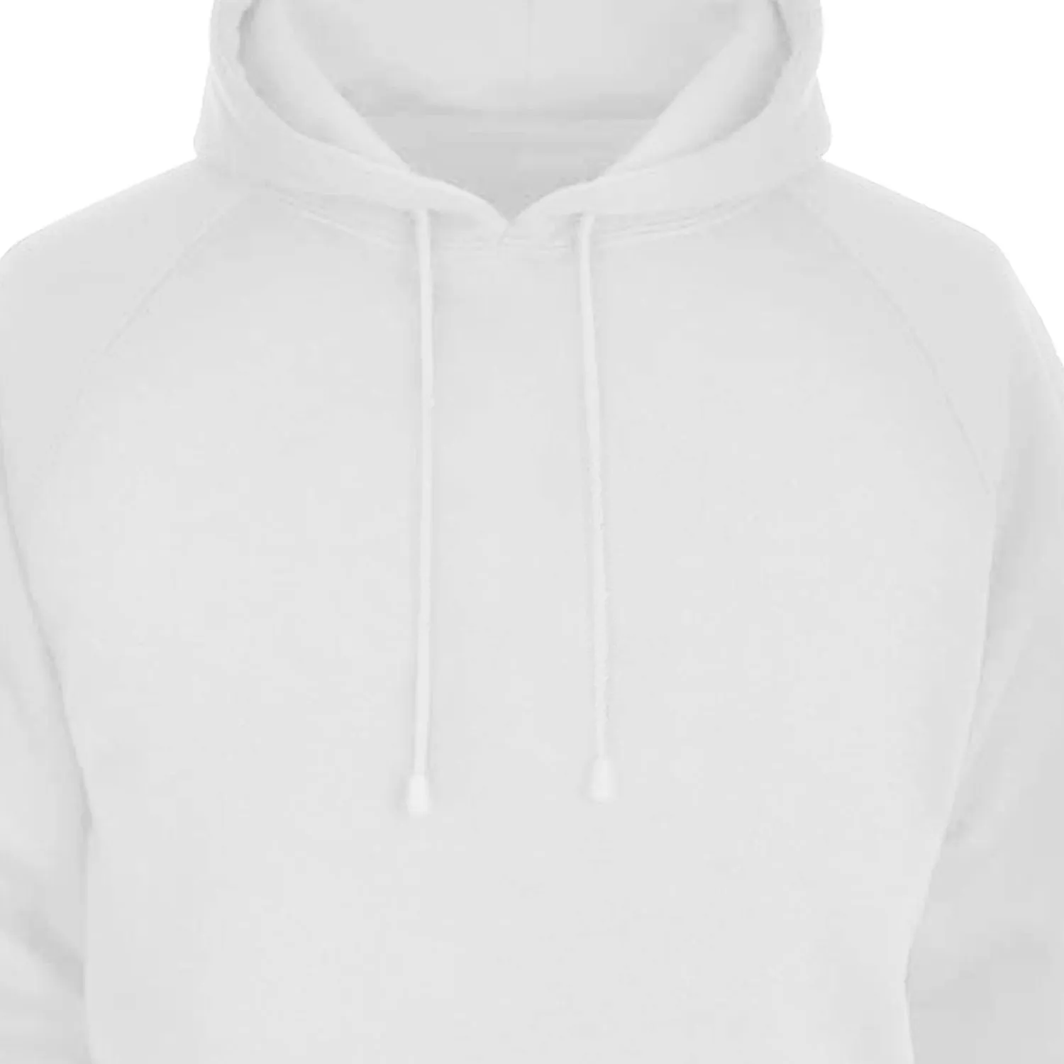 White Cotton Blend Regular Fit Kangaroo Hoodies Sweatshirt By LazyChunks