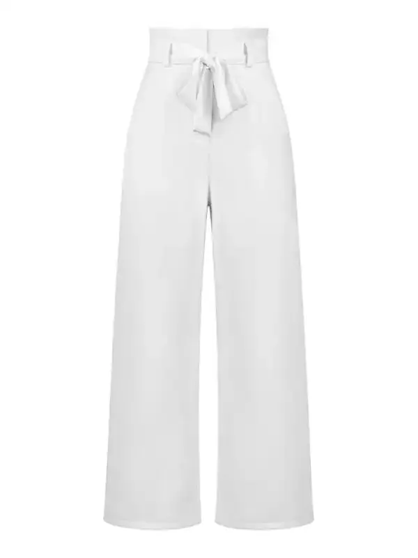 Women’s trousers casual versatile wide leg trousers with belt