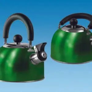 1.6L Green Gas Hob Kettle With Foldable Handle For Caravans And Motorhomes 1