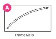 10-Foot 3-Leg Trampoline Frame Rail 1