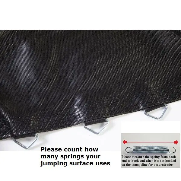 10 Ft × 14 Ft Rectangular Trampoline Jumping Mat With 104 V-Rings For 7-Inch Springs 1