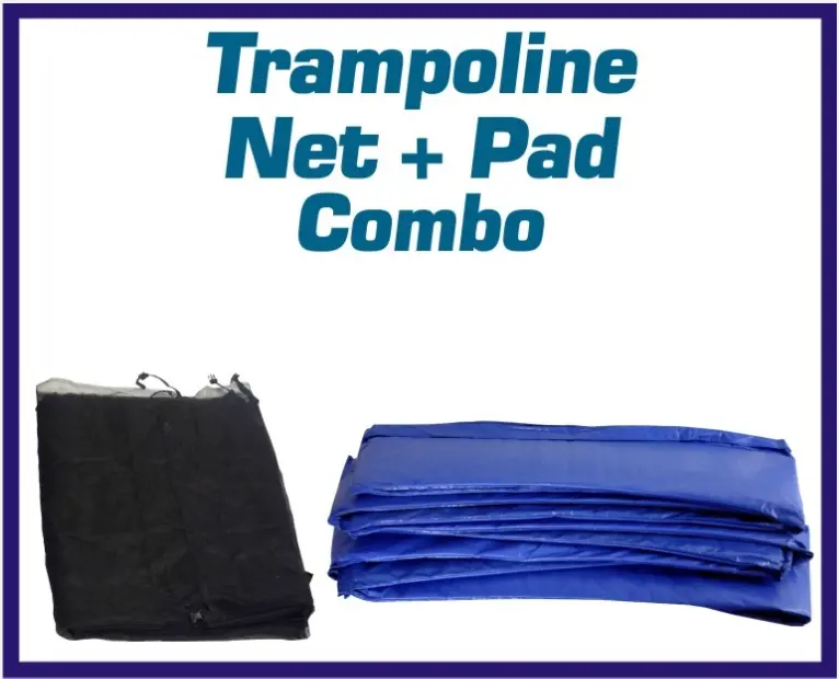14-Foot Trampoline Net & Pad Combo – 3-Arch Sleeve Enclosure System 1