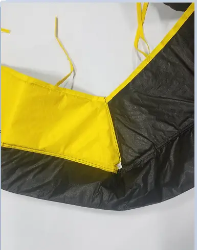 7.5-Foot Hexagonal Safety Pad In Black And Yellow For 6-Pole Trampolines, 8-Inch Width 1