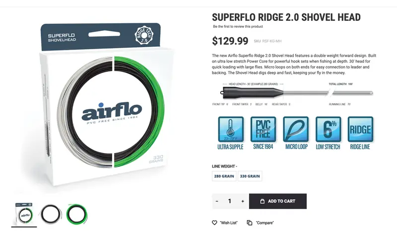 Airflo High-Density Sinking Fly Lines – Versatile Depth Control 1