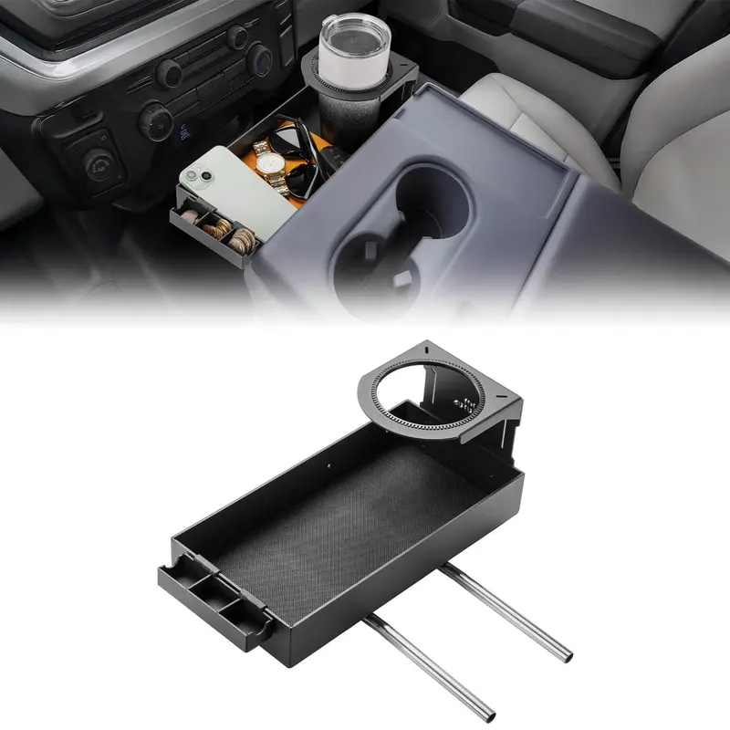 Aluminum Jump Seat Storage Organizer For Ford F-Series Trucks (2011–2025) 1