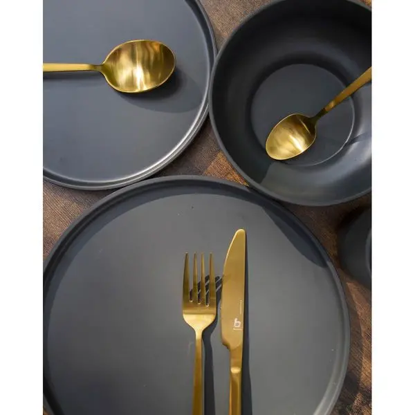 Bo-Camp Industrial Patom Tableware Set – 16-Piece Anthracite Collection 1