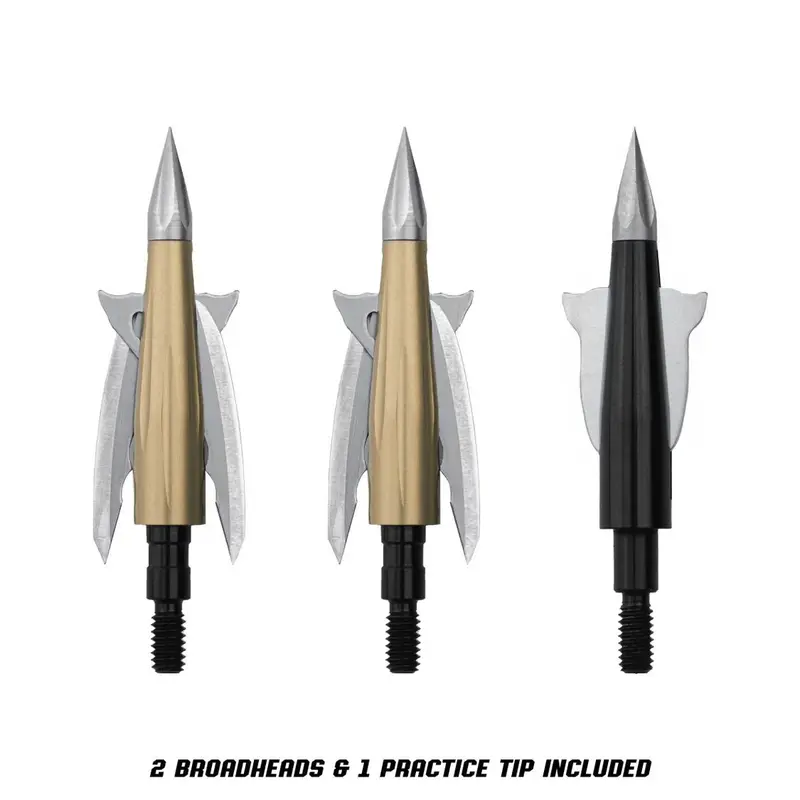 Bomar Archery Beast Broadheads – 2-Pack With Practice Tip Included 1