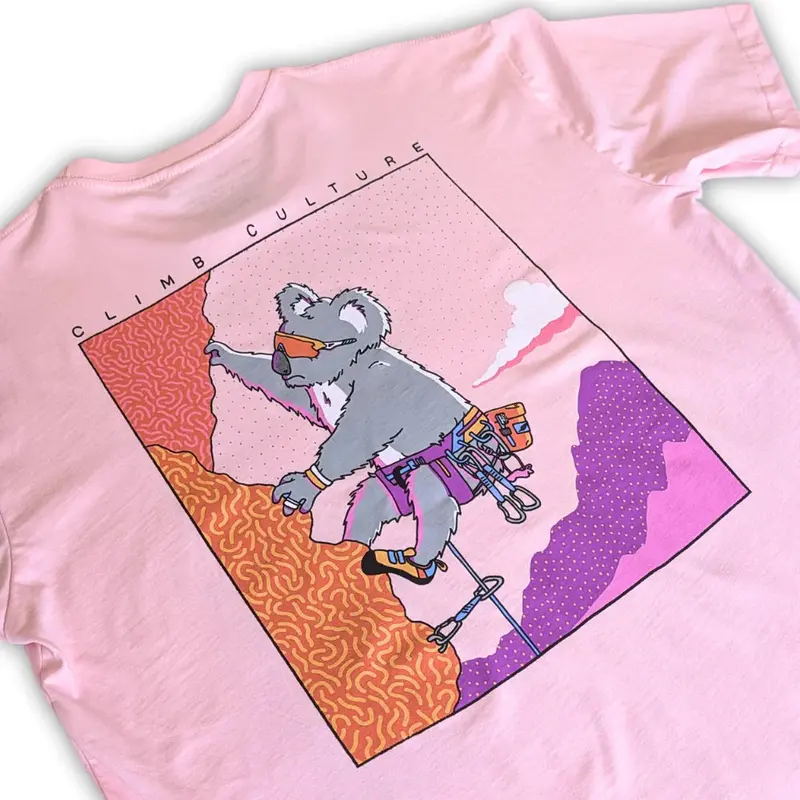 Climb Culture Koala Climber Tee – Soft Unisex Climbing-Themed T-Shirt 1