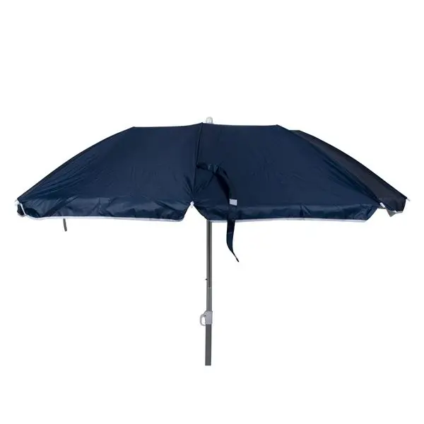 Compact Three-Piece Blue Polyester Parasol (160Cm Diameter) 1