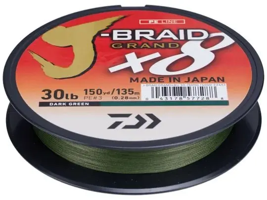Daiwa J-Braid Grand X8 Braided Fishing Line – Ultra-Thin, High-Strength Braid 2