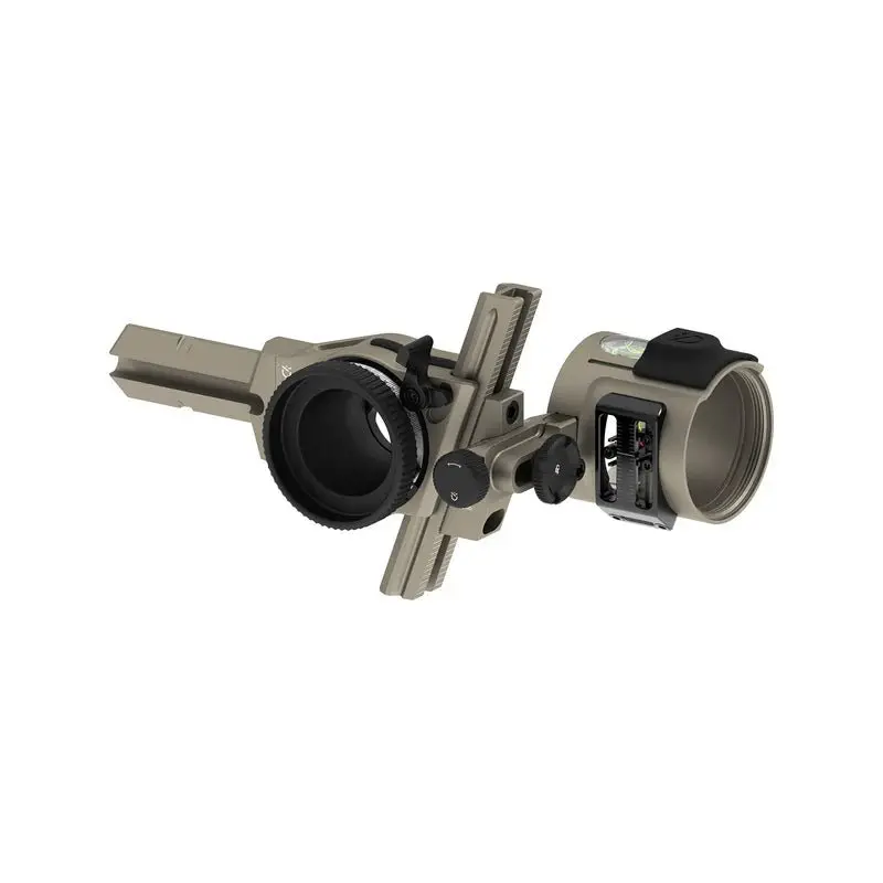 Dialed Pruf Mover Sight – Smoke-Gray Low-Profile Archery Sight 1